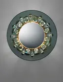 Important illuminated mirror, model no. 2044 by Max Ingrand, circa 1961, Mirrored glass, coloured glass, brass, sold Apr 2016