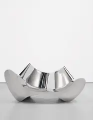 'D-Sofa' by Ron Arad, 1994, Polished stainless steel, offered Apr 2016