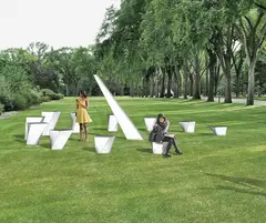 Sir David Adjaye, Solar Clock, 2015, Bianco Carrara marble