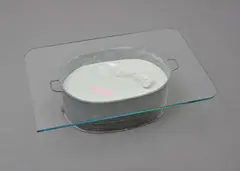Rolf Sachs, Unique 'Time Flows', 2016, Galvanised steel tub, marble dust, glass, digital clock, low iron toughened glass