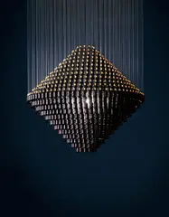Stuart Haygarth, 'Millennium' chandelier, 2006, 1,000 party poppers, monofilament line, split shot, painted MDF ceiling panel