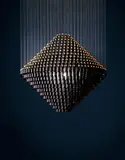 Stuart Haygarth, 'Millennium' chandelier, 2006, 1,000 party poppers, monofilament line, split shot, painted MDF ceiling panel