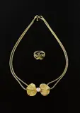 Claude Lalanne, 'Petales d'Or' necklace and ring