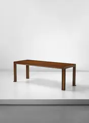 Coffee table by Jean Royere, 1950s, Mahogany, mahogany-veneered wood, offered Sep 2016