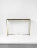 Jean Royere, 'Ondulation' console, 1950s, Tubular brass, brass, marble