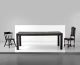 Maarten Baas, 'Smoke' dining table, 2007, Charred pre-existing designed table, clear epoxy resin, painted metal