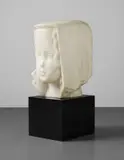 Joseph Csaky, Head (Portrait of a young girl), 1925, White marble