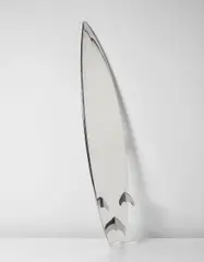 'Nickel Surfboard' by Marc Newson, 2006, Polyurethane, nickel, sold Sep 2016