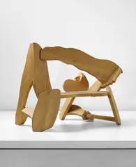 Prototype 'Aphrodite' bench by Allen Jones, 2000, Oak, sold Sep 2016