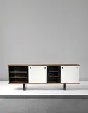 Large sideboard by Charlotte Perriand, circa 1958, Mahogany-veneered wood, plastic, painted steel, sold Sep 2016