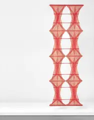 '3D Macrogauze' by Peter Collingwood, 1980s, Linen, steel rods, sold Sep 2016