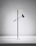 Stilnovo, Adjustable standard lamp, circa 1955, Painted aluminium, painted tubular steel, tubular brass, brass, marble