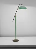 Adjustable standard lamp by Stilnovo, circa 1950, Tubular brass, brass, painted tubular aluminium, painted aluminium, offered Sep 2016