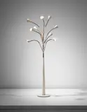 Stilnovo, Nine-armed adjustable standard lamp, circa 1950, Painted aluminium, painted wood, brass, tubular brass, marble