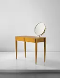 Gio Ponti, Dressing table, from the Hotel Royal, Naples, circa 1956, Oak, oak-veneered wood, brass, mirrored glass
