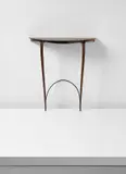 Carlo Enrico Rava, Wall-mounted console, circa 1947, Mahogany-veneered plywood, mahogany