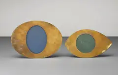 Gabriella Crespi, Two picture frames, 1970, Brass, glass