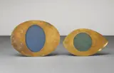 Two picture frames by Gabriella Crespi, 1970, Brass, glass, sold Sep 2016