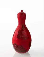 Yoichi Ohira, Unique vase, from the ‘Murrine rosse incise’ series, 2003, Handblown glass with murrine , inciso and battuto surface