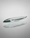 Rare dish, model no. 3359 TW by Tapio Wirkkala, 1955, Cast and formed crystal glass, cut and polished, sold Sep 2016