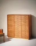 Arne Jacobsen, Unique chest of drawers, designed for Bernard Schepler's villa, Vedbæk, Denmark, 1933, Cuban mahogany, Cuban mahogany-veneered wood, oak, brass