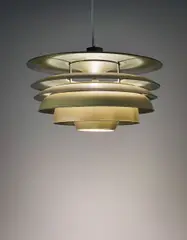 Poul Henningsen, Rare 'Paris' ceiling light, designed for the Denmark pavillion, L'Exposition Internationale des Arts Décoratifs et Industriels Modernes, Paris, designed 1925, Brass, painted brass, tubular brass