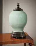 Georg Thylstrup, Urn, from L'Exposition Internationale des Arts Décoratifs et Industriels Modernes, Paris, 1925, Celadon-glazed porcelain, patinated bronze