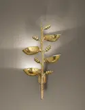 Rare ‘Wivex’ four-armed wall light, designed for the Wivex Restaurant, Tivoli Gardens, Copenhagen by Paavo Tynell, 1946, Brass, perforated brass, painted metal, sold Sep 2016
