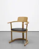 Edward Barber and Jay Osgerby, Prototype 'Bodleian' chair, 2014, Oak, leather