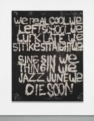 Rashid Johnson, We Real Cool, 2008, acrylic, grain on canvas