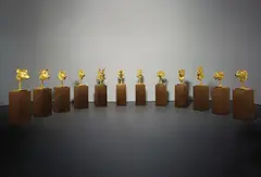 Ai Weiwei, Circle of Animals/Zodiac Heads, 2010, gold-plated bronze