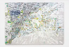 Mark Bradford, Biting the Book, 2013, mixed media