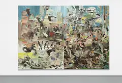 Park by Cecily Brown, 2004, oil on linen, in two parts, offered Feb 2015
