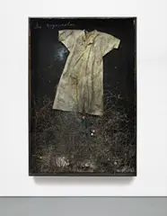 Die Argonauten by Anselm Kiefer, 2008, oil, emulsion, acrylic, shellac, branches, lead, gold paint, charcoal, fabric, ashes, sand, metal, ceramic, ceramic teet, sold Feb 2015