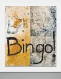 Bingo by Oscar Murillo, 2012, oil, oil stick, dirt on canvas, sold Feb 2015
