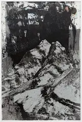 Peter Sutherland, The Mountain - Chrome, 2013, mixed media on coated Masonite