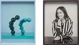Elad Lassry, Two works: (i) Sculpture (For Park), 2011; (ii) Woman (Head Shot), 2010, (i) chromogenic print, in artist's frame (ii) gelatin silver print