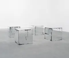 Gavin Turk, Robert Morris Untitled 1965-72, 1990, distressed mirror plate glass and wood in four parts