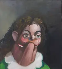 George Condo, Smiling Young Woman, 2008, oil on canvas