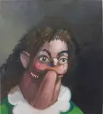 George Condo, Smiling Young Woman, 2008, oil on canvas