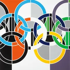 Sarah Morris, 1984 [Rings], 2006, household gloss paint on canvas