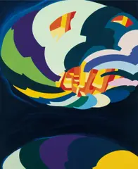 Franz Ackermann, Epicenter X, 2001, oil on canvas