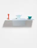 Haim Steinbach, Untitled (garlic press, cheese grater, cup)