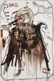 Jörg Immendorf (Der Bergritter naht) by Jonathan Meese, 2005, oil, collage, resin on canvas, sold Feb 2015
