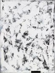 Chris Succo, Everything In It's Right Place (BKNP), 2014, lacquer, oil on canvas, in artist's frame