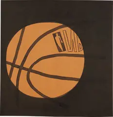 Basketball by Jonas Wood, 2008, gouache, coloured pencil on paper, sold Apr 2015