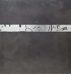 Brendan Lynch, Striped Bass, 2013, graphite, aluminum leaf on wood panel
