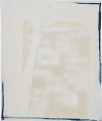 F (A thing is a thing in a whole which it's not) by David Ostrowski, 2012, oil, lacquer, paper on canvas, sold Apr 2015
