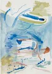 Untitled by Michael Krebber, 1999, watercolour on paper, sold Apr 2015