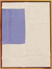 Untitled by Ethan Cook, 2012, hand woven cotton canvas, in artist's frame, offered Apr 2015
